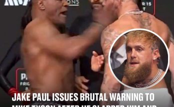 Jake Paul issues brutal warning to Mike Tyson after boxer slapped him and caused brawl during face-off