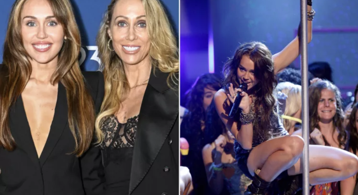 Miley Cyrus Says It Was Mom Tish's Idea for Her to Dance with a Pole During Teen Choice Awards Performance at 16