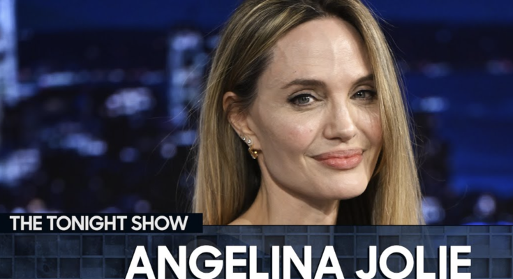 Watch Angelina Jolie Ditch Shoes For First Talk Show Appearance In 10 Years