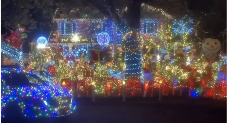 Teen Turns Holiday Trash to Treasure by Transforming Broken Christmas Lights into Dazzling Charity Display