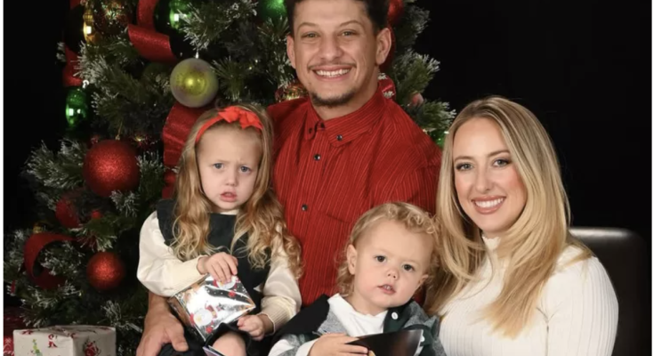 Pregnant Brittany Mahomes and Husband Patrick Bring Daughter Sterling and Son Bronze to Meet Santa — See the Cute Family Photos!