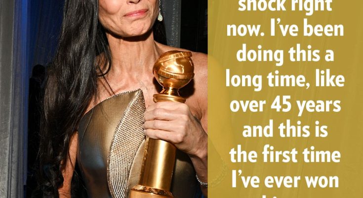 Demi Moore Says She's in 'Shock' Over Win for The Substance at 2025 Golden Globes: 'First Time I've Ever Won Anything'