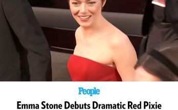 Emma Stone Debuts Dramatic Red Pixie Cut on 2025 Golden Globes Red Carpet After Shaving Her Head