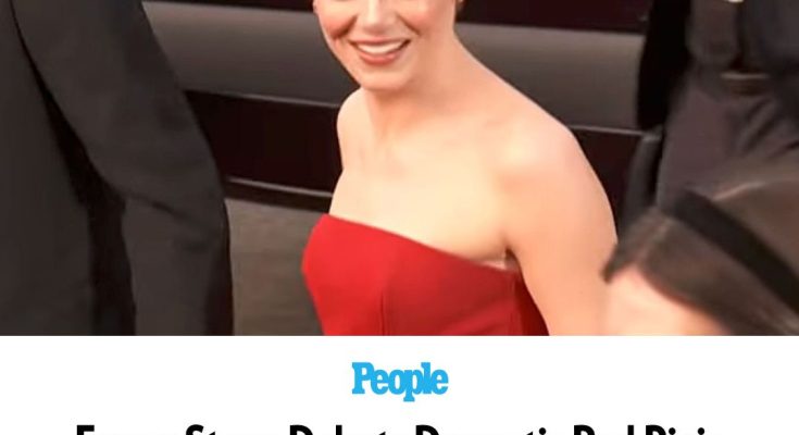 Emma Stone Debuts Dramatic Red Pixie Cut on 2025 Golden Globes Red Carpet After Shaving Her Head