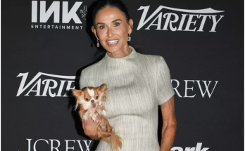 Demi Moore Says She Feels a 'Little Naked' Without Her Dog Pilaf on Golden Globes 2025 Red Carpet