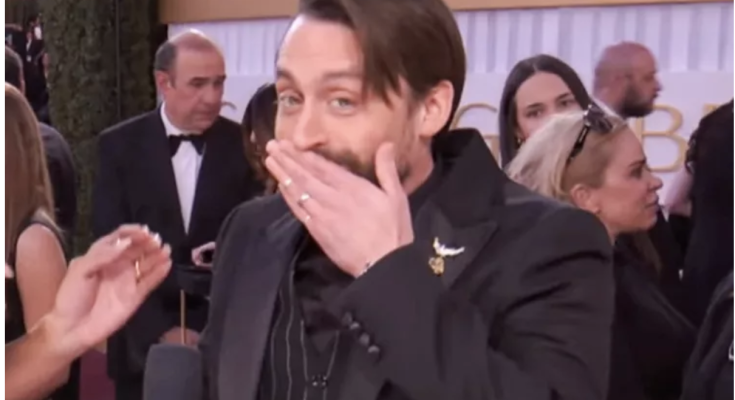 Kieran Culkin Drops the F-Word During Live Golden Globes Interview: ‘Oops’