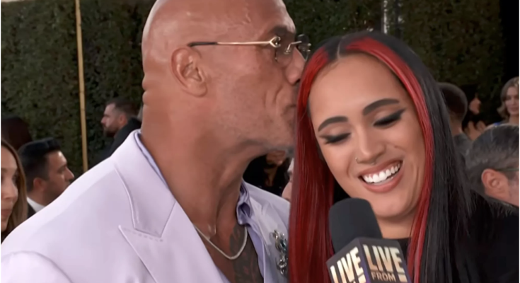 Dwayne Johnson Has Sweet Red Carpet Moment with Daughter Simone, 23, at the 2025 Golden Globes