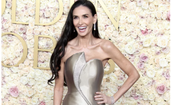 Demi Moore Reveals She Walked to the 2025 Golden Globes — in Her Custom Metallic Gown and Heels!