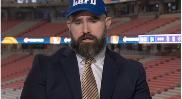 Jason Kelce Shows Support for Los Angeles Firefighters by Wearing LAFD Cap on Monday Night Football