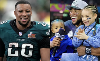 Saquon Barkley Adorably Joined by Daughter Jada, 6, as He Celebrates 2025 Super Bowl Win: ‘You’re My Favorite’