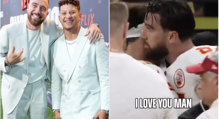 Travis Kelce Has Sweet Mic'd Up Moment with Patrick Mahomes at End of What Could Be His Final Super Bowl