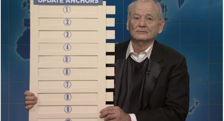 Bill Murray Takes Over 'Weekend Update' to Hilariously Rank Its Anchors from 'Worst to Best' During SNL50 Special