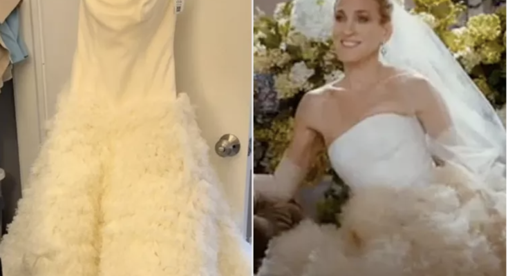 Woman Finds Carrie’s Wedding Dress from Sex and the City at Thrift Shop for $19. She’s Selling It to Pay for Her Divorce