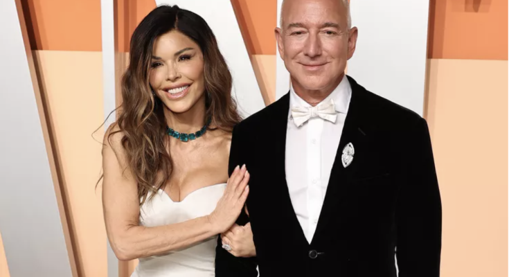 Lauren Sánchez and Jeff Bezos Give Bride and Groom Vibes at 2025 Vanity Fair Oscar Party — See Her Eye Popping Gown